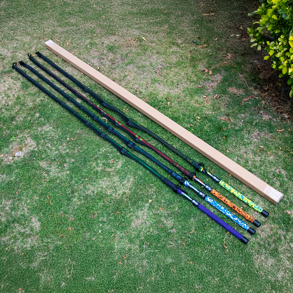 Goture 2pcs Catfish Fishing Rods - Heavy-Duty Carbon Fiber Construction, Medium Action (M) Fast Tip, Non-Slip EVA Grip Handle, Fluorescent Tip for Night Fishing - Freshwater & Saltwater Use - Ideal for Catfish, Bass, Trout -