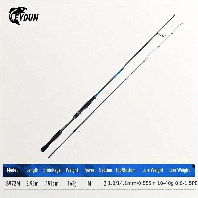 [LEYDUN Saltwater Spinning Rods] LEYDUN Saltwater Light Fast Spinning Rods | Inshore Breakwater Bass Rod | 2 Section S832M S922ML S972M Blue