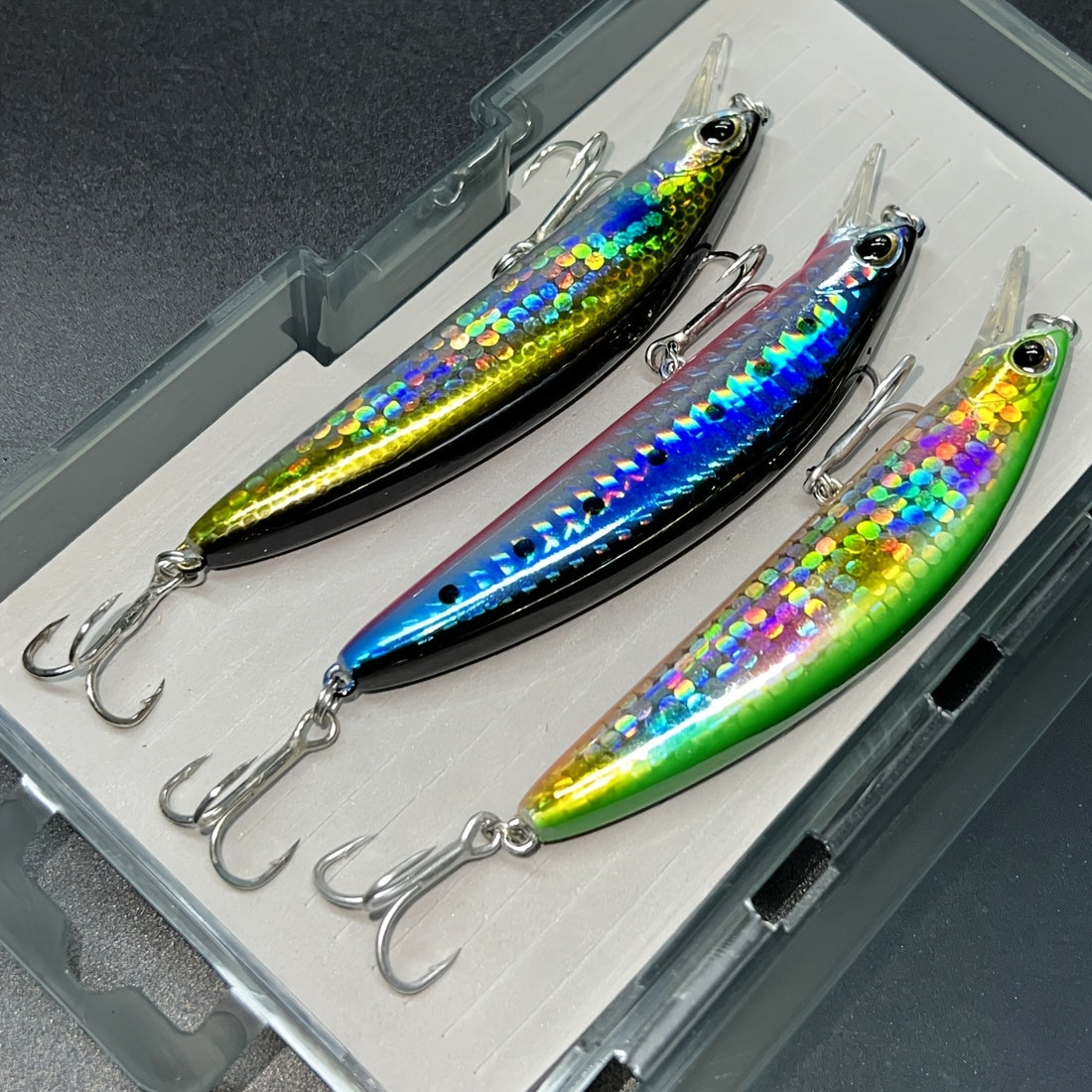 3-Pack Lure Fishing Baits, ABS Material, Mixed Color, Ideal for Bass, Trout, Catfish, Mackerel, and More, Perfect for New Year Angling