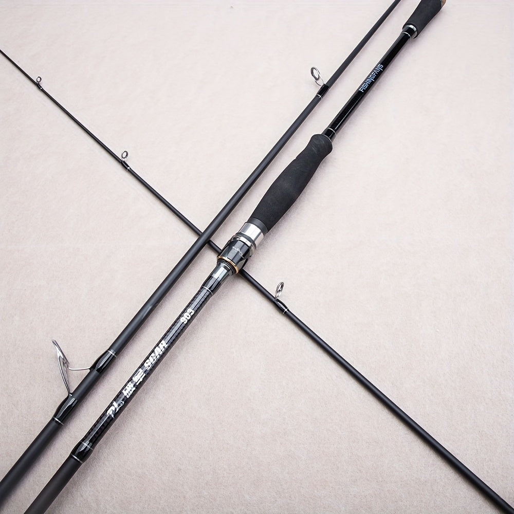 FishingFans Medium-Heavy Action Trolling Fishing Rod - 2.7m/3.0m/3.3m Portable High-Carbon Fast-Action Rod with Sensitive Tip & Ergonomic Handle for Trolling, Trawling, Catfish - Black