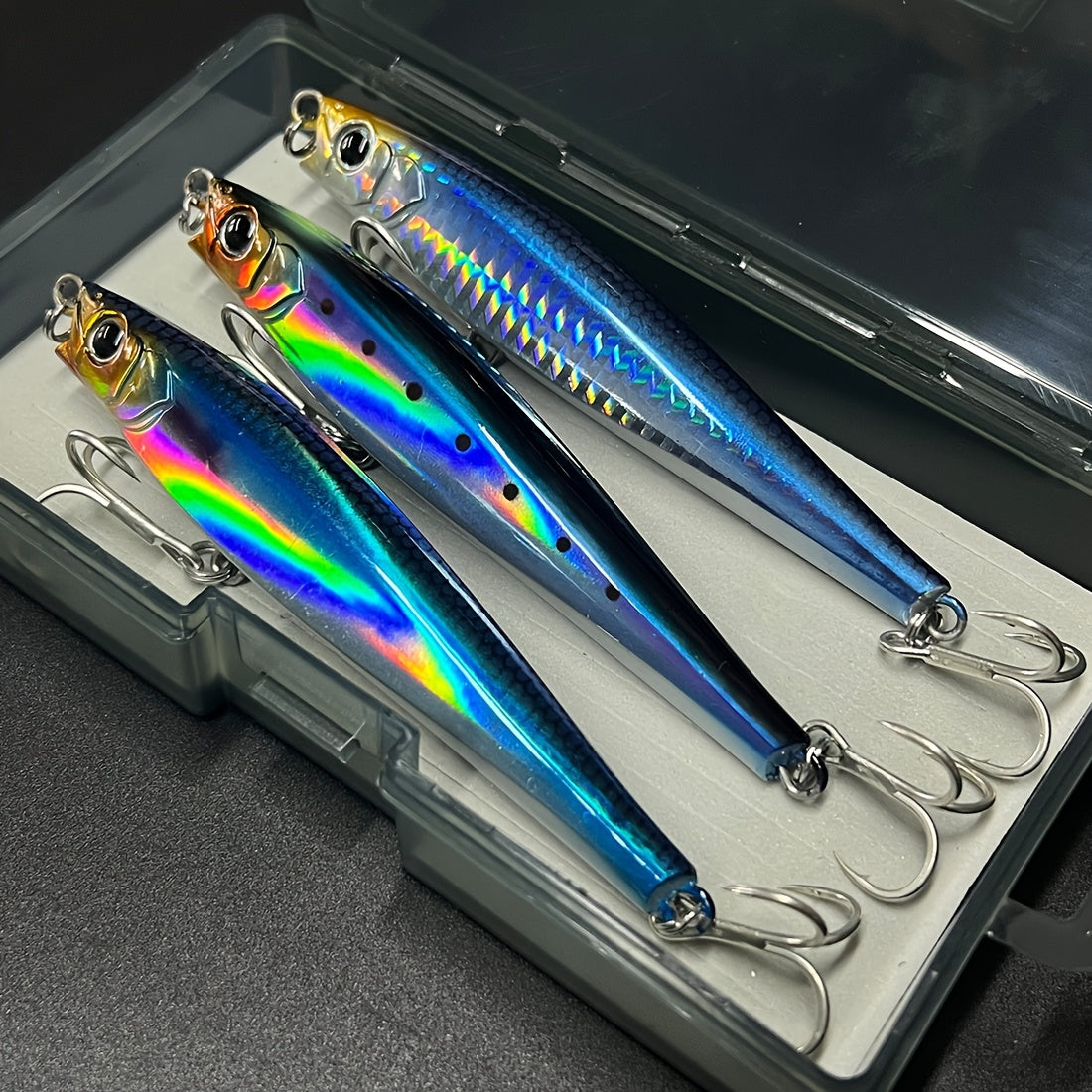 [Heavy Minnow] 3pcs Heavy Sinking Minnow | Long Casting Lipless Sea Fishing Lure Short Lip Heavy Fishing Lure Sinking Pencil 120mm 47g 1.7oz New - Saltwater Long Casting Distance Fishing lures Sea Artificial Bait