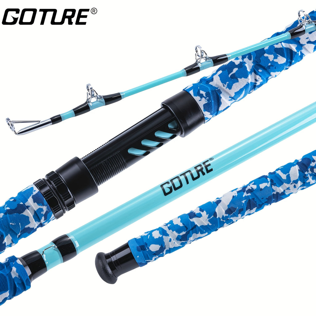 Goture 2pcs Catfish Fishing Rods - Heavy-Duty Carbon Fiber Construction, Medium Action (M) Fast Tip, Non-Slip EVA Grip Handle, Fluorescent Tip for Night Fishing - Freshwater & Saltwater Use - Ideal for Catfish, Bass, Trout -
