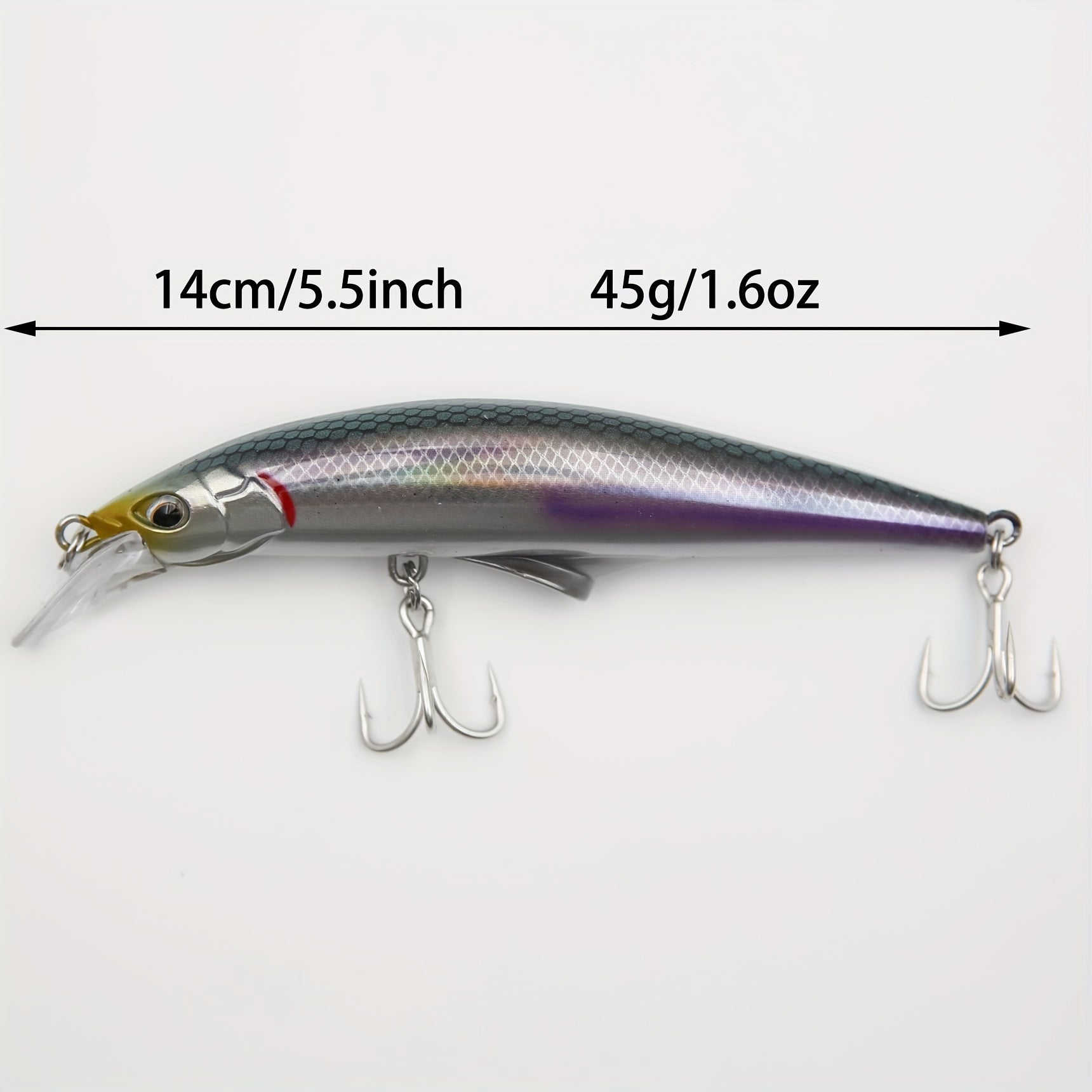 3-Pack High-Index Plastic Fishing Lures, Mixed Colors, Deep Diving Minnows, Tuna & Sardine, for Freshwater & Saltwater Fishing, Sport & Outdoor Equipment