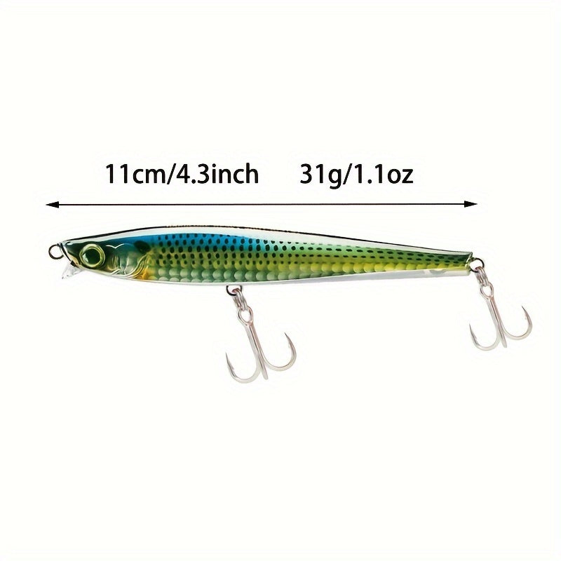 3-Pack High-Index Plastic Fishing Lures, Mixed Colors, Deep Diving Minnows, Tuna & Sardine, for Freshwater & Saltwater Fishing, Sport & Outdoor Equipment