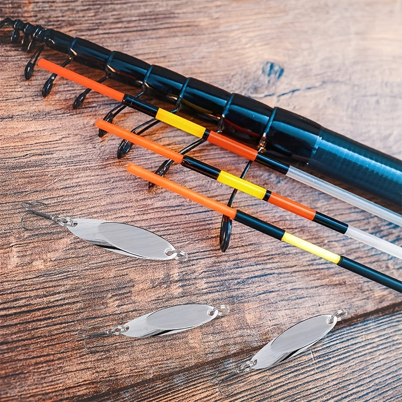 HQZOOMEE 5pcs Fishing Lures - Hard Metal Spinner Baits, Trout & Bass Lures for Salmon, Fishing Spoons