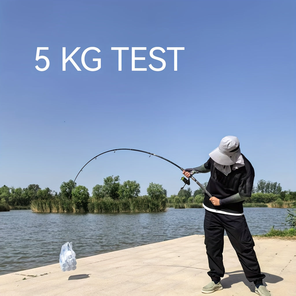 [Ultra-Hard XXH Fishing Rod] Ultra-Hard 2.1m XXH Fishing Rod | Carbon Fiber Shaft & Ceramic Guide Ring, Lightweight 5.5lb Capacity for Big Fish, Saltwater & Freshwater Lakes, Tackle Organizer for All Anglers, Sleek Rod Design