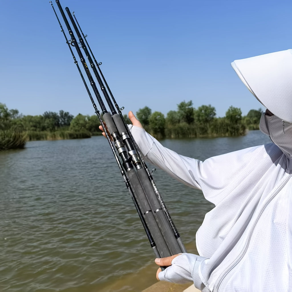 [Ultra-Hard XXH Fishing Rod] Ultra-Hard 2.1m XXH Fishing Rod | Carbon Fiber Shaft & Ceramic Guide Ring, Lightweight 5.5lb Capacity for Big Fish, Saltwater & Freshwater Lakes, Tackle Organizer for All Anglers, Sleek Rod Design