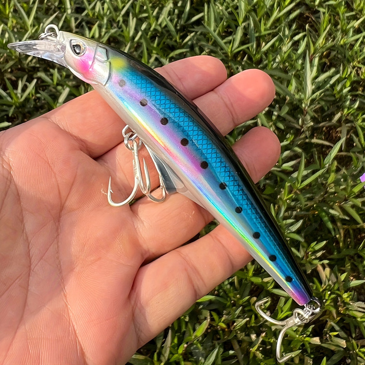 3-Pack High-Index Plastic Fishing Lures, Mixed Colors, Deep Diving Minnows, Tuna & Sardine, for Freshwater & Saltwater Fishing, Sport & Outdoor Equipment