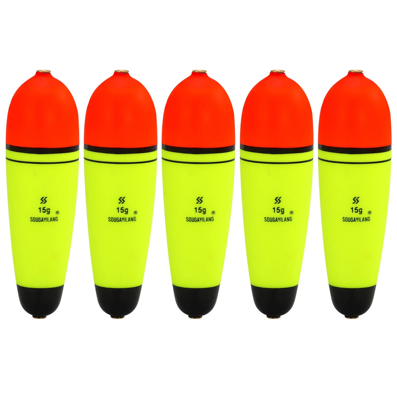 Sougayilang 5Pcs EVA Fishing Float Light Stick Foam Plastic Sea Rock Fishing Striking Floats for 10-100g Lure Weight