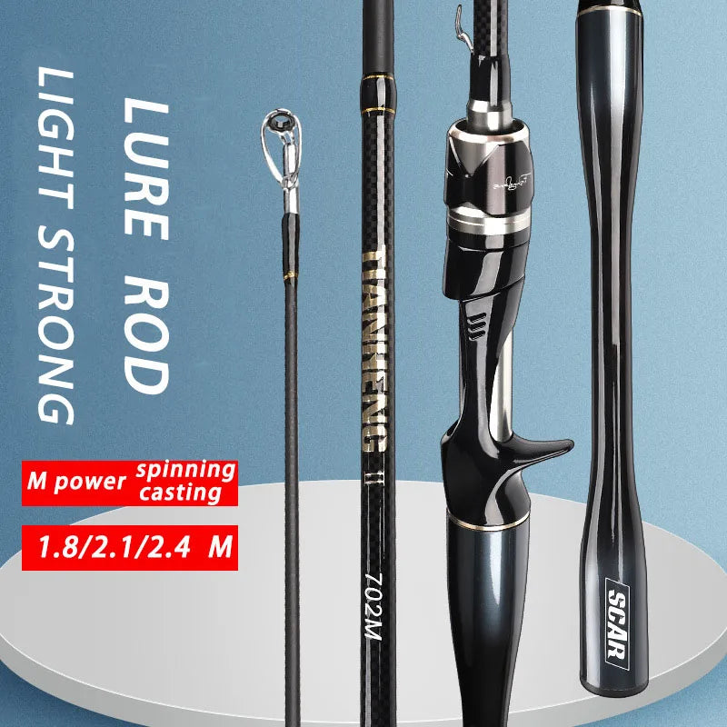 Mavllos Ocar Carp Fishing Spinning Rod,Fast M Carbon Tip Lure 7-16g 1.8M Saltwater Casting Rod Fishing Bass Trout Rod