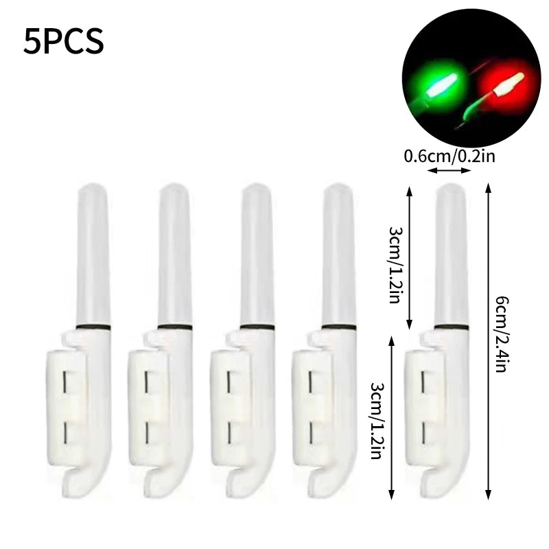5pcs Electronic Fishing Light Stick Rod Bells Luminous Fishing Float LED CR425（Battery without）USB Charge Fish Bite Alarm Tackle