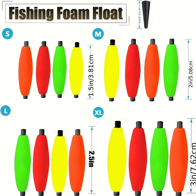 Santee Rig Slip Floats – Durable Foam Peg Bobbers for Catfish & Crappie