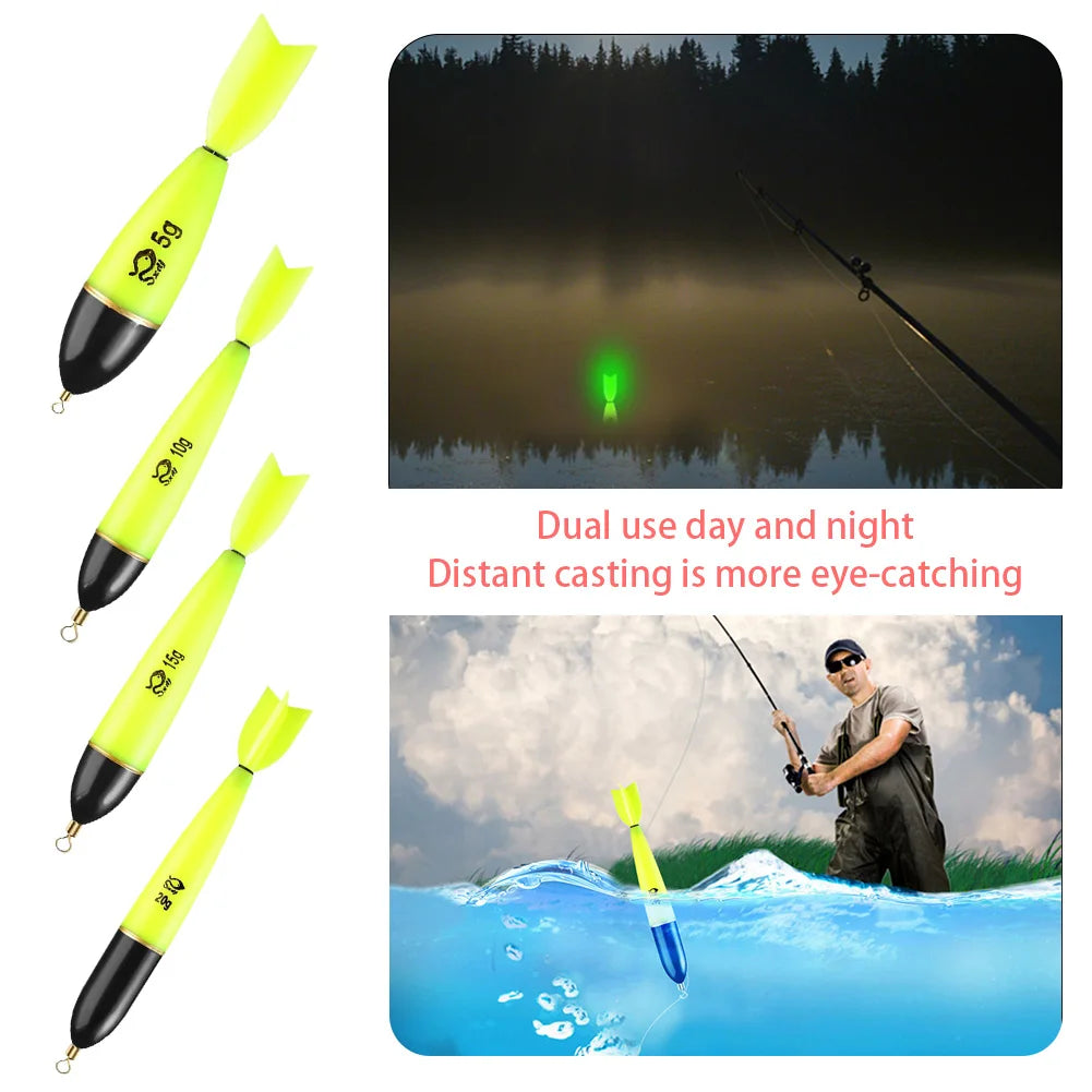 Fishing Floats Luminous Fishing Night Float Fishing Accessories Night Fishing Light Up Bobbers for Sea Ocean Rock Fishing