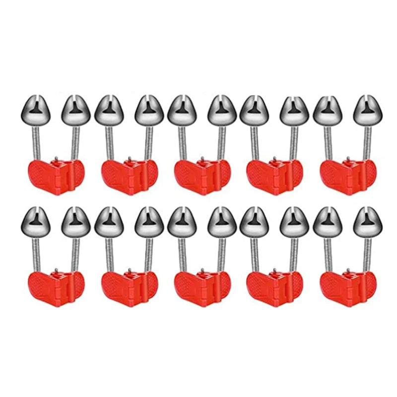Plastic Fishing Bells Clips Night Fishing Rod Fish Bite Bait Alarm Indicator with Dual Alert Bells Outdoor Fishing Rod Tip Clips