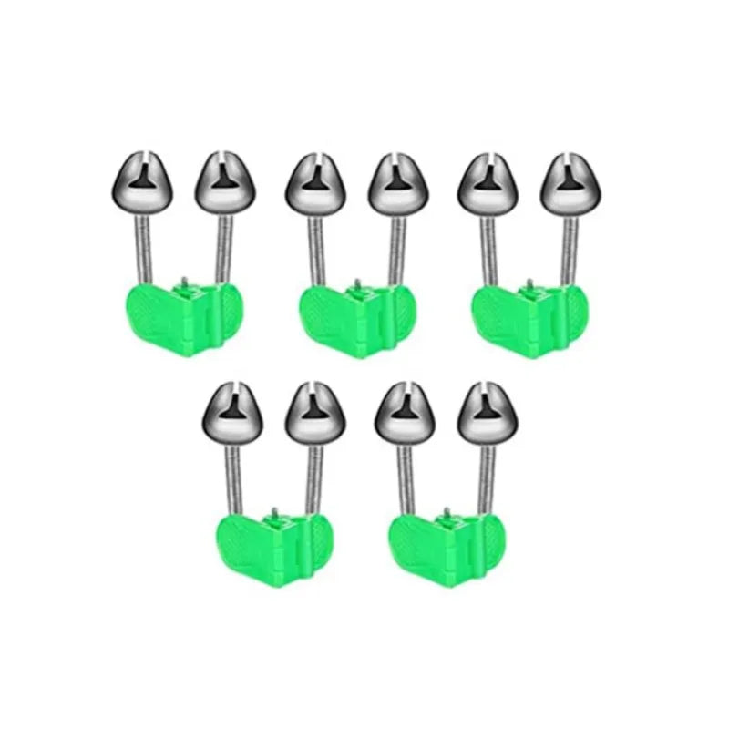 Plastic Fishing Bells Clips Night Fishing Rod Fish Bite Bait Alarm Indicator with Dual Alert Bells Outdoor Fishing Rod Tip Clips