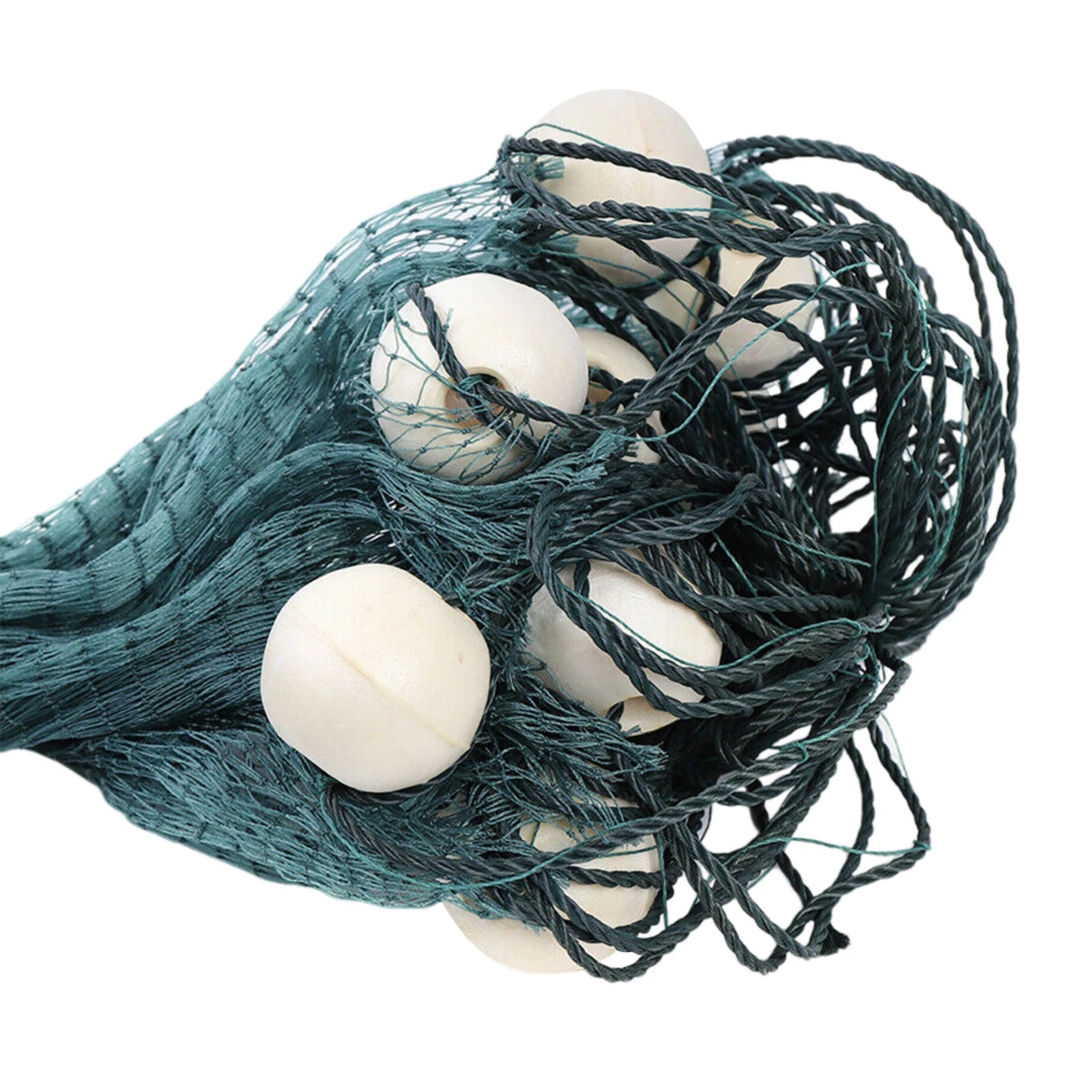 33 FT Handmade Fishing Cast Net Mesh Cast Nylon Net Fishing Equipment Hand Cast Netting with PVC Foam Float For Lake Sea River