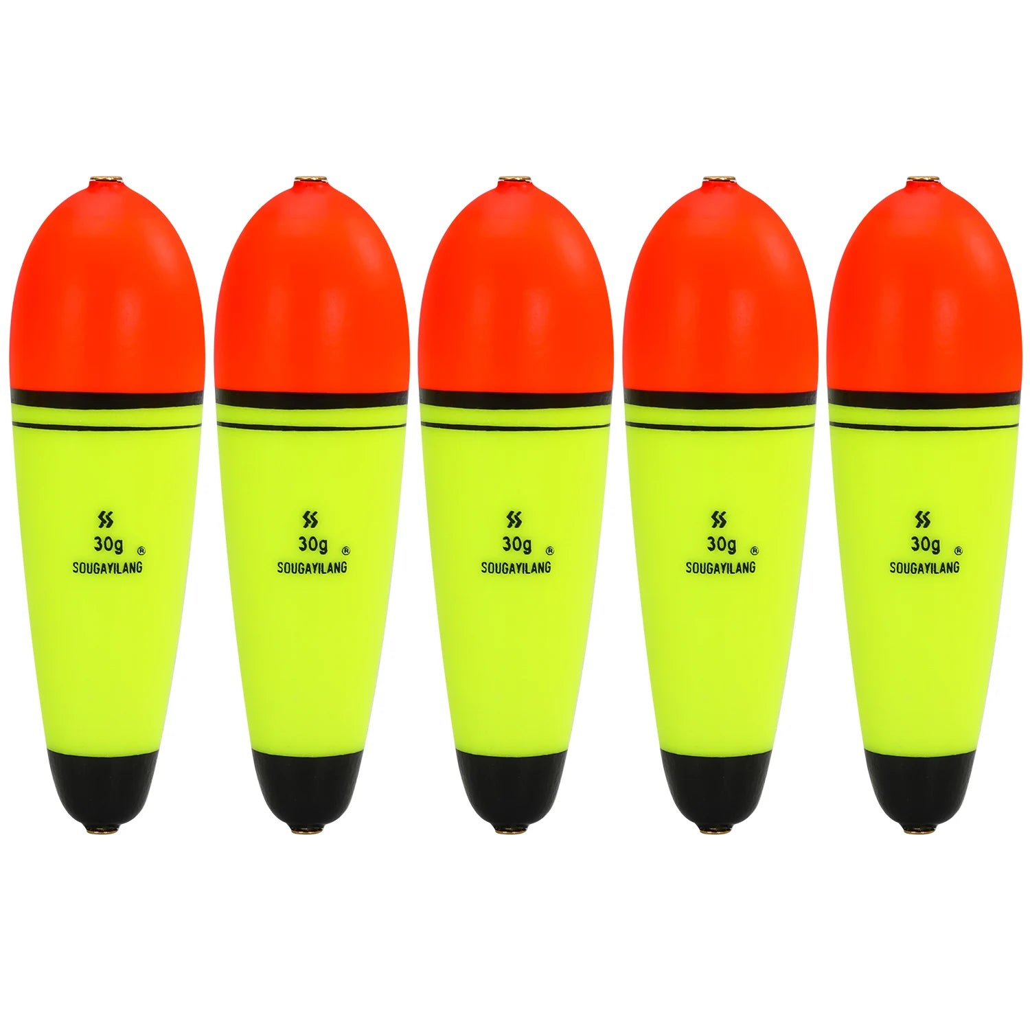 Sougayilang 5Pcs EVA Fishing Float Light Stick Foam Plastic Sea Rock Fishing Striking Floats for 10-100g Lure Weight