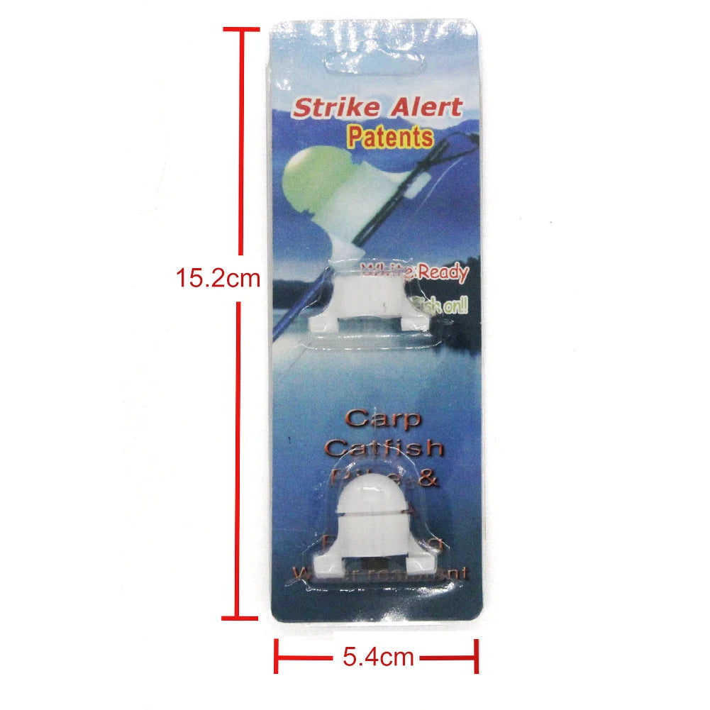 LED Night Fishing Alarm Light Fishing Bite Rod Tip Clip Bell Smart Reminder Bite Alarm for Outdoor Daytime Night Fishing