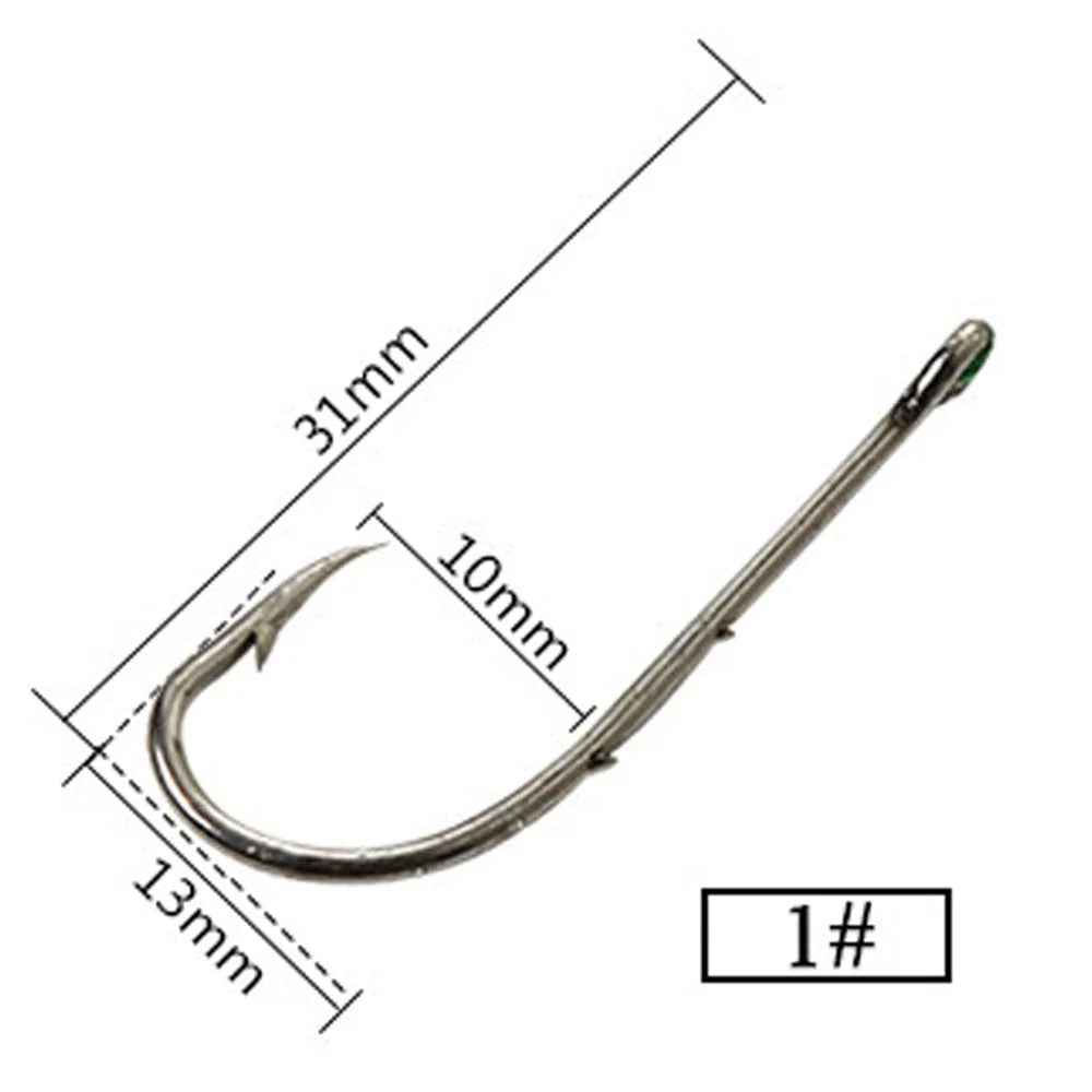 FLYSAND Anti Bite Steel Fishing Line Steel Wire Leader WIth #1 Hook With Swivel 50LB 20Pcs/Bag 3 Colors Fishing Tackle Gear