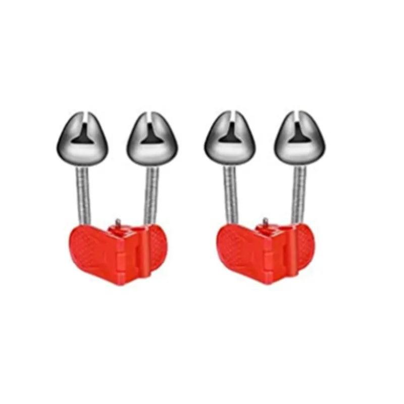 Plastic Fishing Bells Clips Night Fishing Rod Fish Bite Bait Alarm Indicator with Dual Alert Bells Outdoor Fishing Rod Tip Clips