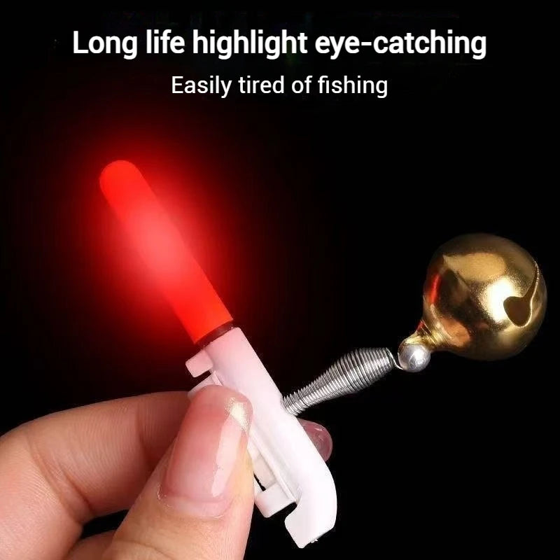5pcs Electronic Fishing Light Stick Rod Bells Luminous Fishing Float LED CR425（Battery without）USB Charge Fish Bite Alarm Tackle