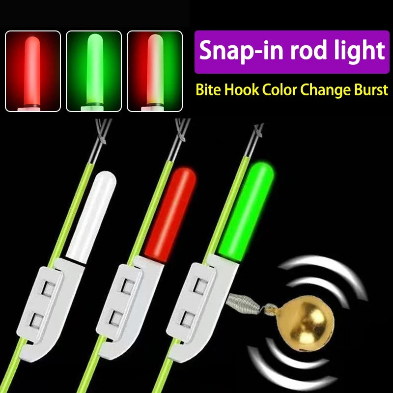 5pcs Electronic Fishing Light Stick Rod Bells Luminous Fishing Float LED CR425（Battery without）USB Charge Fish Bite Alarm Tackle