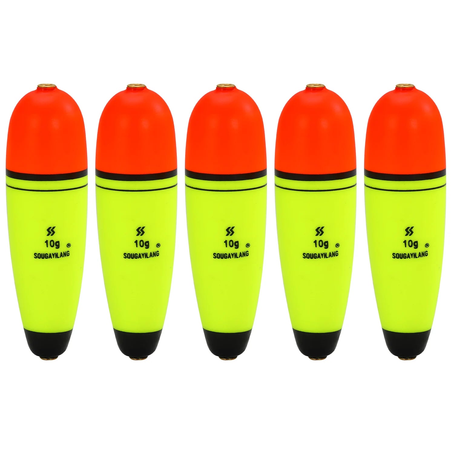 Sougayilang 5Pcs EVA Fishing Float Light Stick Foam Plastic Sea Rock Fishing Striking Floats for 10-100g Lure Weight