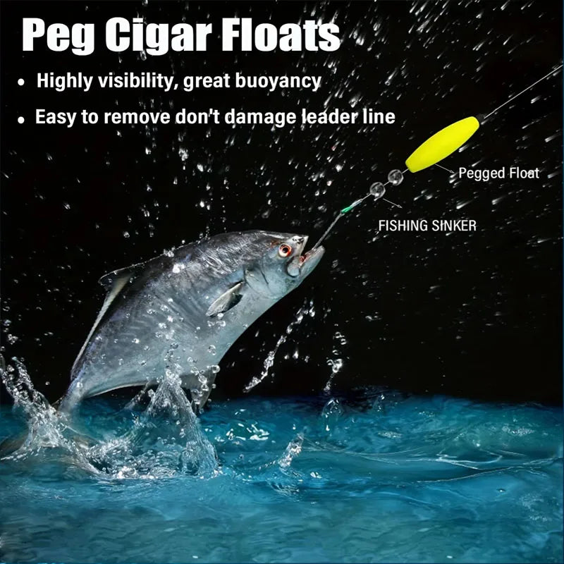 Santee Rig Slip Floats – Durable Foam Peg Bobbers for Catfish & Crappie