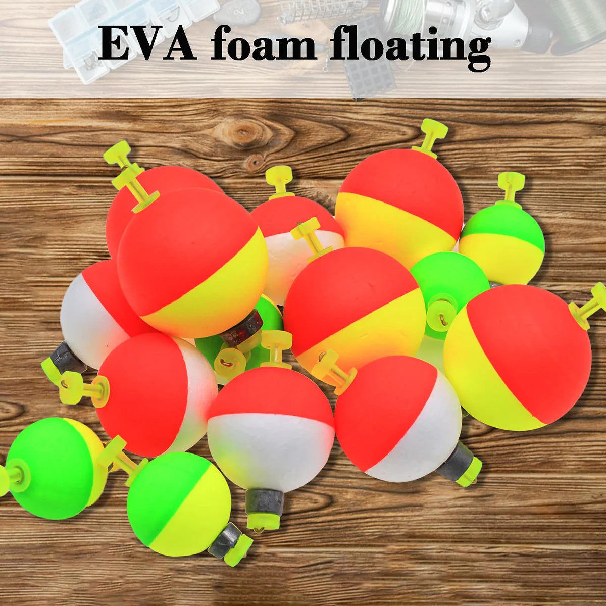 Fishing Bobbers Floats  Foam Snap on Float Weighted Bobbers  Fishing Push Button Snap-on Bobbers Spring Oval Fishing Floats