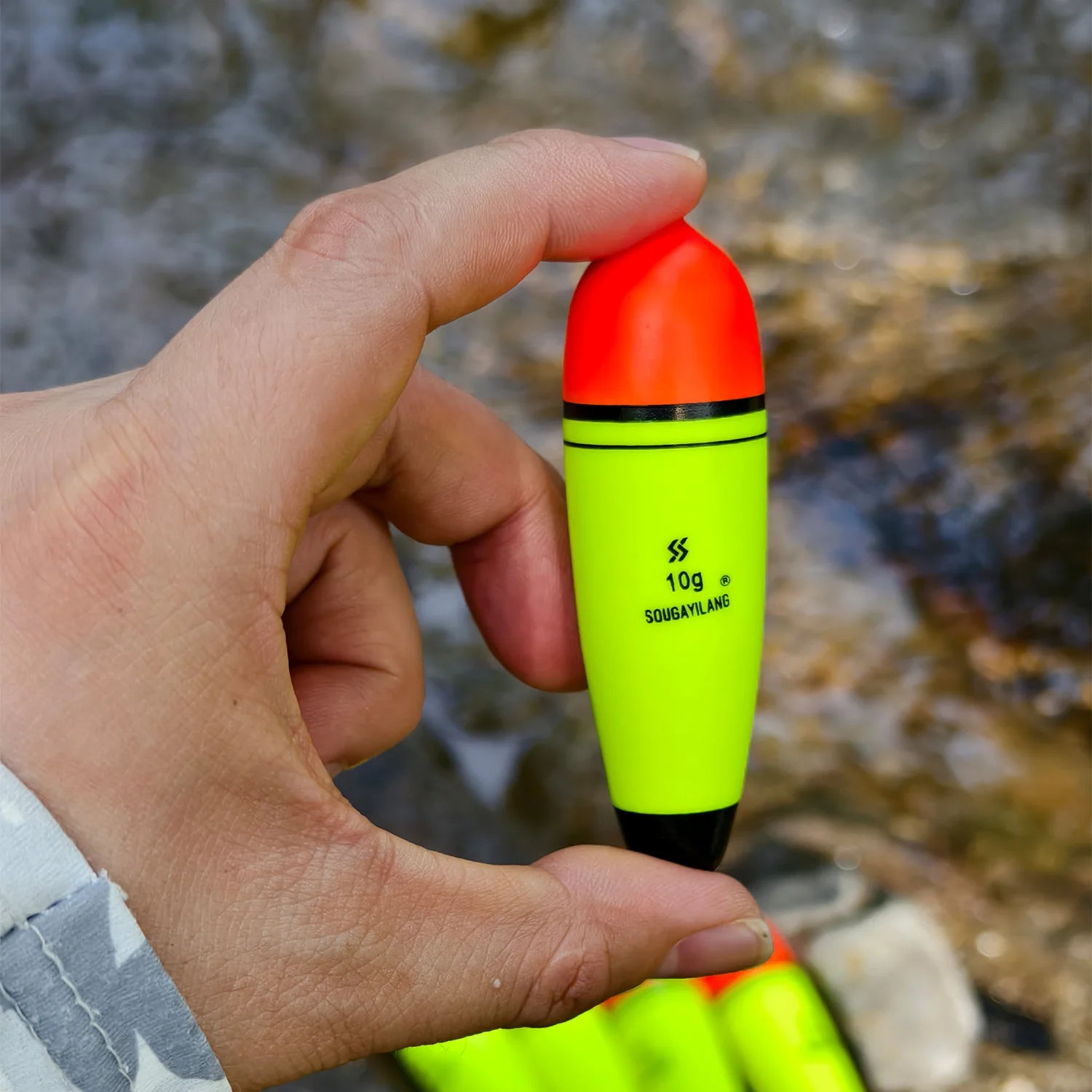 Sougayilang 5Pcs EVA Fishing Float Light Stick Foam Plastic Sea Rock Fishing Striking Floats for 10-100g Lure Weight