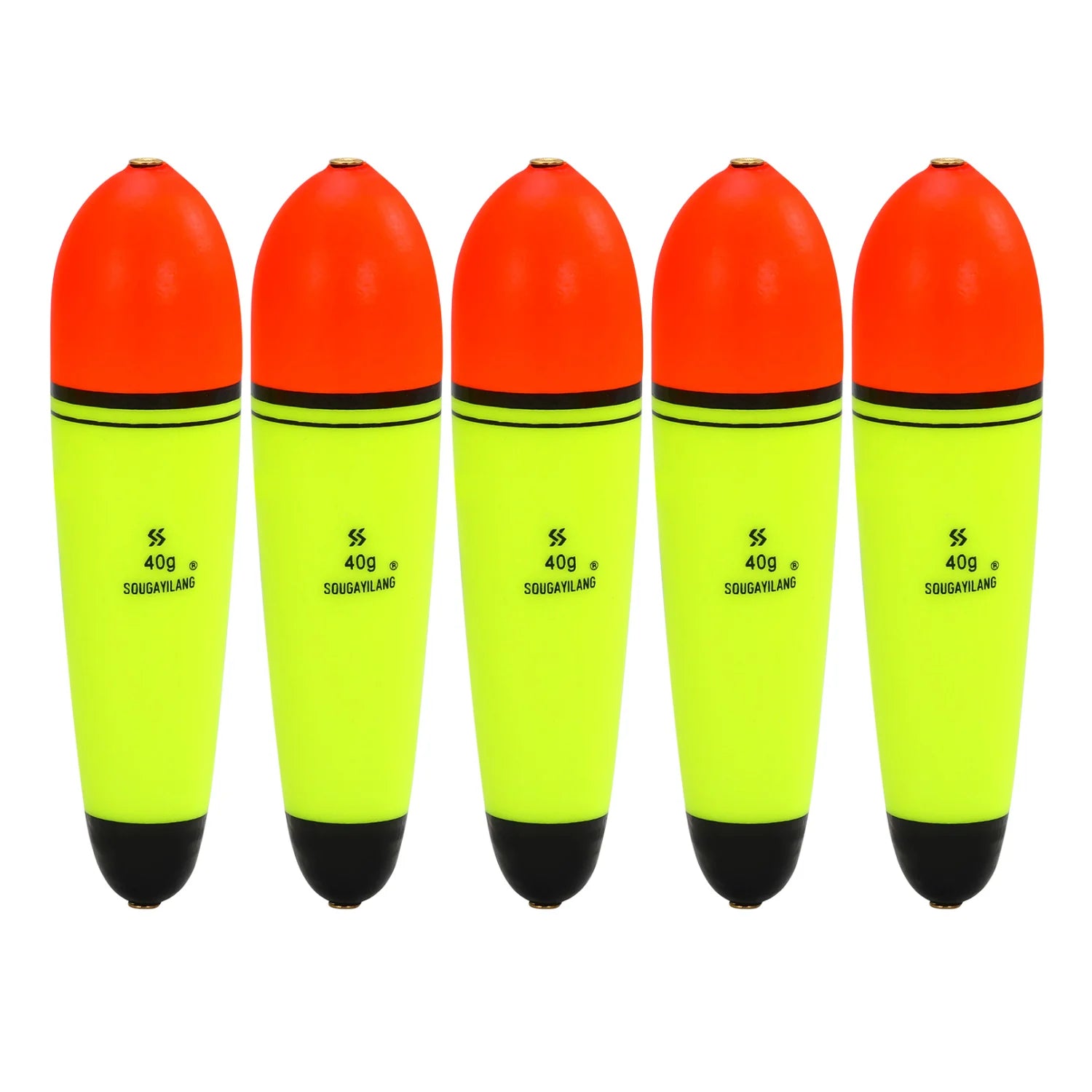 Sougayilang 5Pcs EVA Fishing Float Light Stick Foam Plastic Sea Rock Fishing Striking Floats for 10-100g Lure Weight