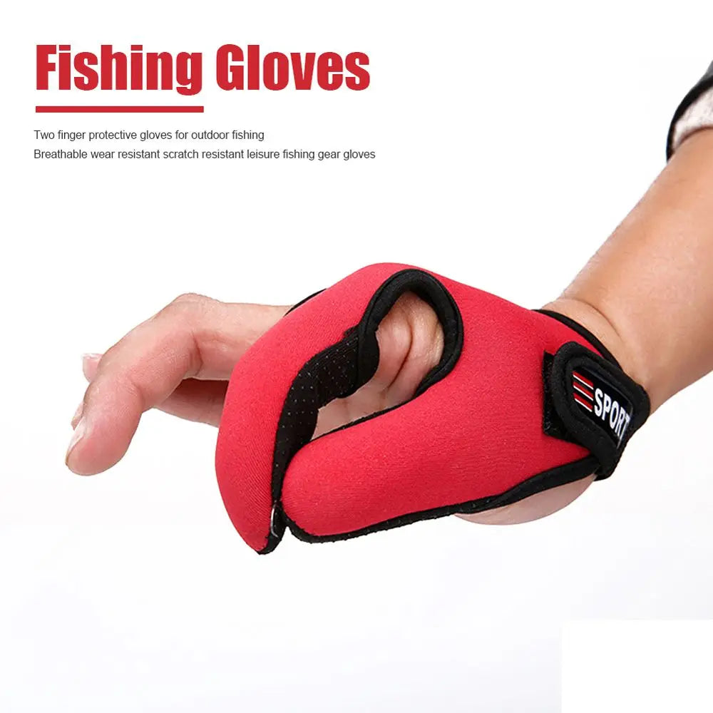 Fishing Tackle Fishing Tools Thumb And Index Finger Finger Casting Glove Fishing Gloves 2 Fingers Protector Two-finger Gloves