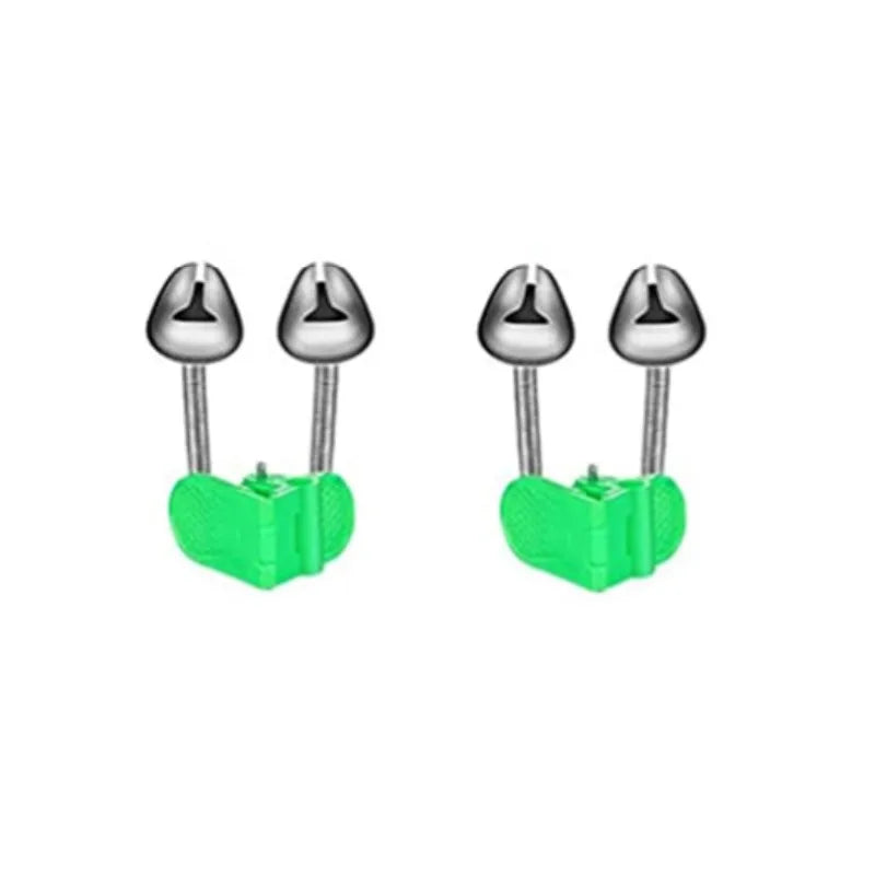Plastic Fishing Bells Clips Night Fishing Rod Fish Bite Bait Alarm Indicator with Dual Alert Bells Outdoor Fishing Rod Tip Clips