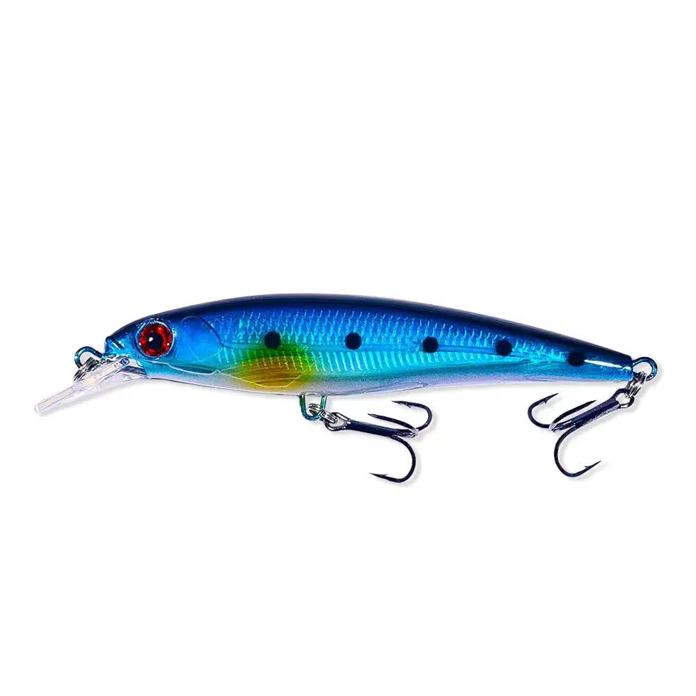 Rooblinos 1PCS New Pesca Fishing Lures Laser Minnow Hard Bait 110mm 13g Slowly Sinking Quality Professional Crankbait Jerkbait