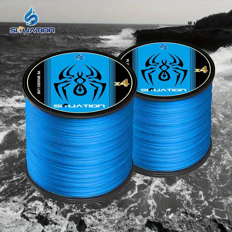 Ultimate PE Braided Fishing Line - 4x Blue, 300m/328yd, Strong & Smooth for Long Casting, Durable & Versatile for All Fish, Fishing Gear | Smooth Texture Line | Durable Fishing Line