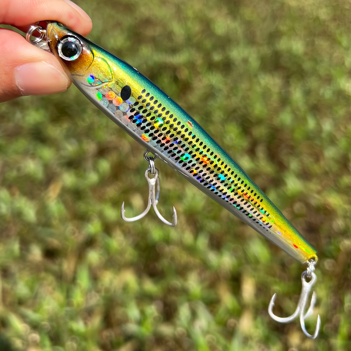 3-Pack High-Index Plastic Fishing Lures, Mixed Colors, Deep Diving Minnows, Tuna & Sardine, for Freshwater & Saltwater Fishing, Sport & Outdoor Equipment