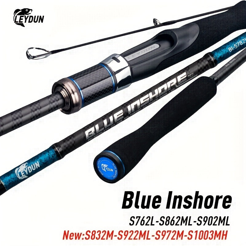 [LEYDUN Saltwater Spinning Rods] LEYDUN Saltwater Light Fast Spinning Rods | Inshore Breakwater Bass Rod | 2 Section S832M S922ML S972M Blue