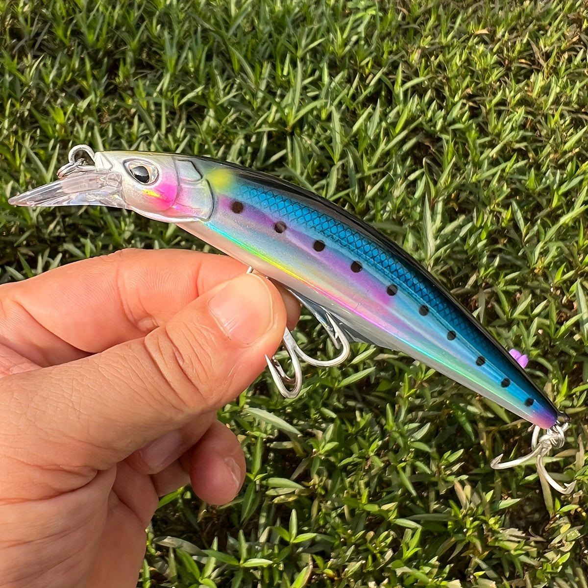 3-Pack High-Index Plastic Fishing Lures, Mixed Colors, Deep Diving Minnows, Tuna & Sardine, for Freshwater & Saltwater Fishing, Sport & Outdoor Equipment